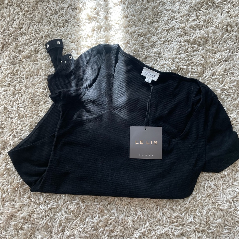 Vici Dolls Suede Black Square Neck Bodysuit - Picture 8 of 8